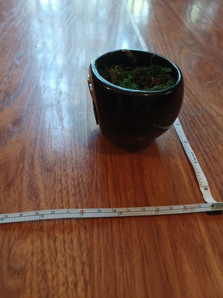 Small Black Ceramic Magnetic Planter - photo 3