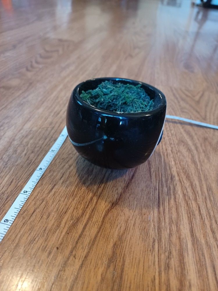 Small Black Ceramic Magnetic Planter - photo 5