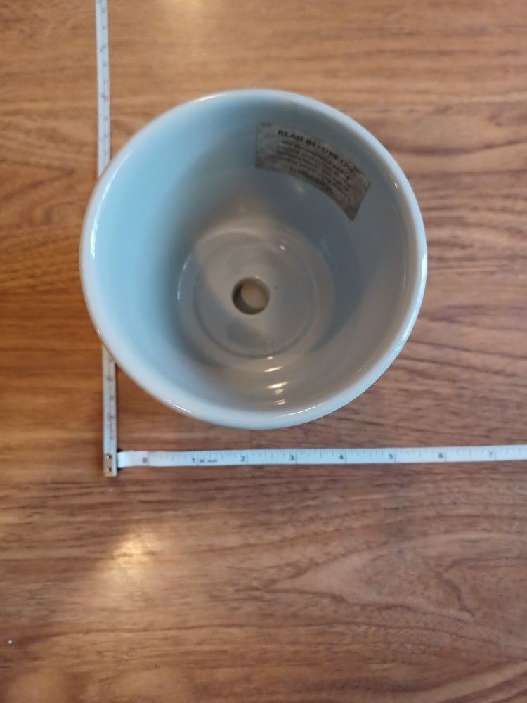 Small Light Gray Ceramic Planter - photo 2