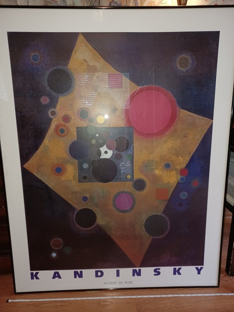 Kandinsky Accent En Rose Framed Lithograph Print