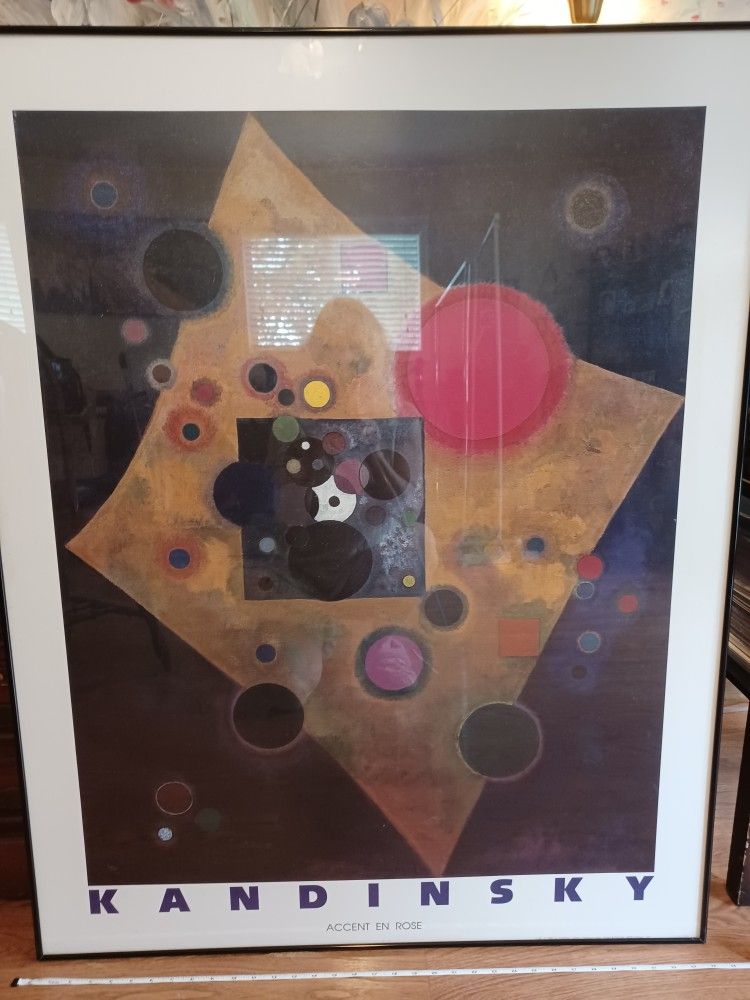 Kandinsky Accent En Rose Framed Lithograph Print - photo 3