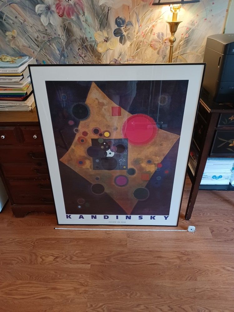 Kandinsky Accent En Rose Framed Lithograph Print - photo 4