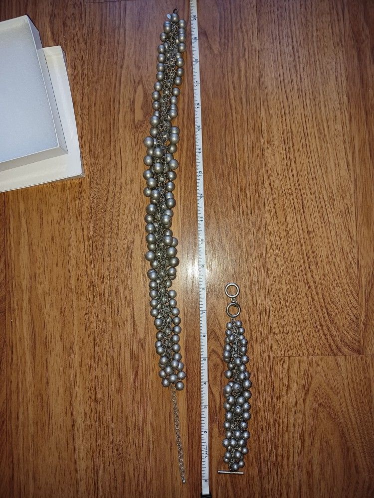 Silver Colored Necklace & Bracelet - photo 5