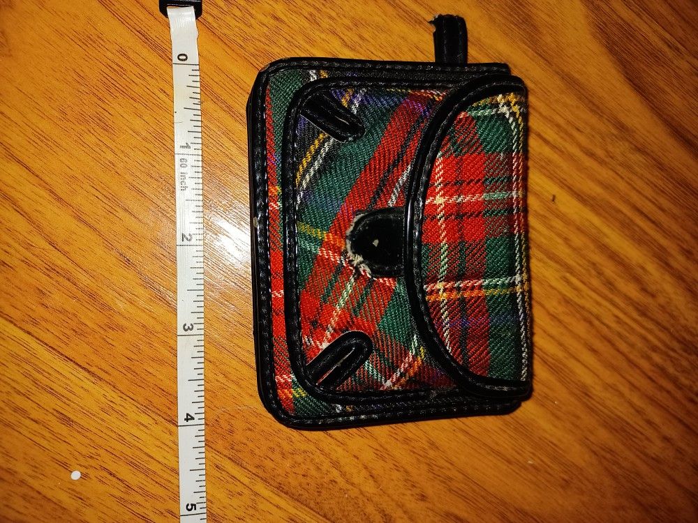 Plaid Wallet/Change Purse