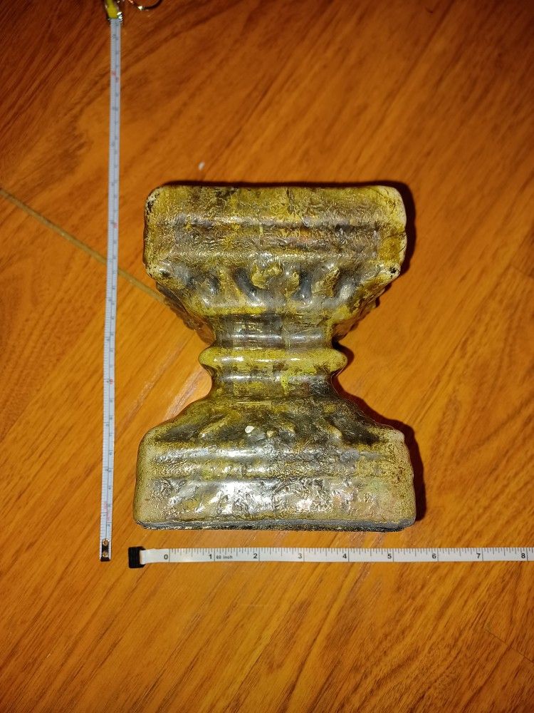 Evans Designs brand Vintage Pillar Candle Holder And Matching Ca