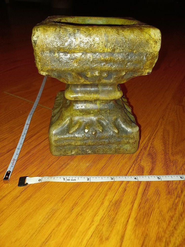 Evans Designs brand Vintage Pillar Candle Holder And Matching Ca - photo 2