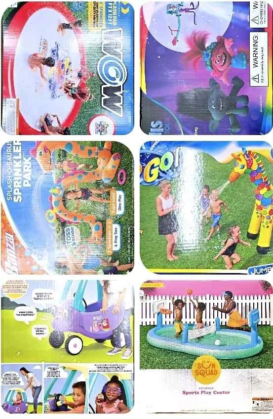 Summer fun stuff: pools, sprinklers, ride on toys