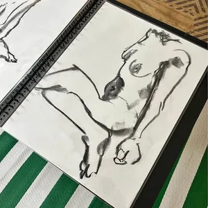 Charcoal Figure Drawing - Original - Wall Art - 18x24”