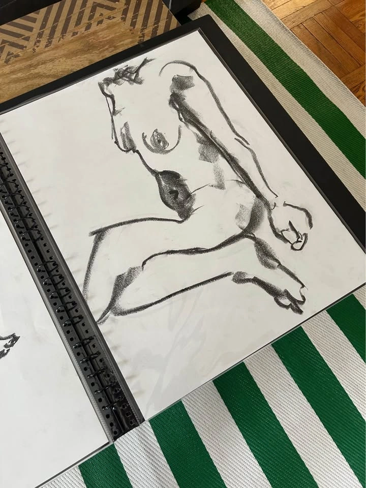 Charcoal Figure Drawing - Original - Wall Art - 18x24” - photo 2
