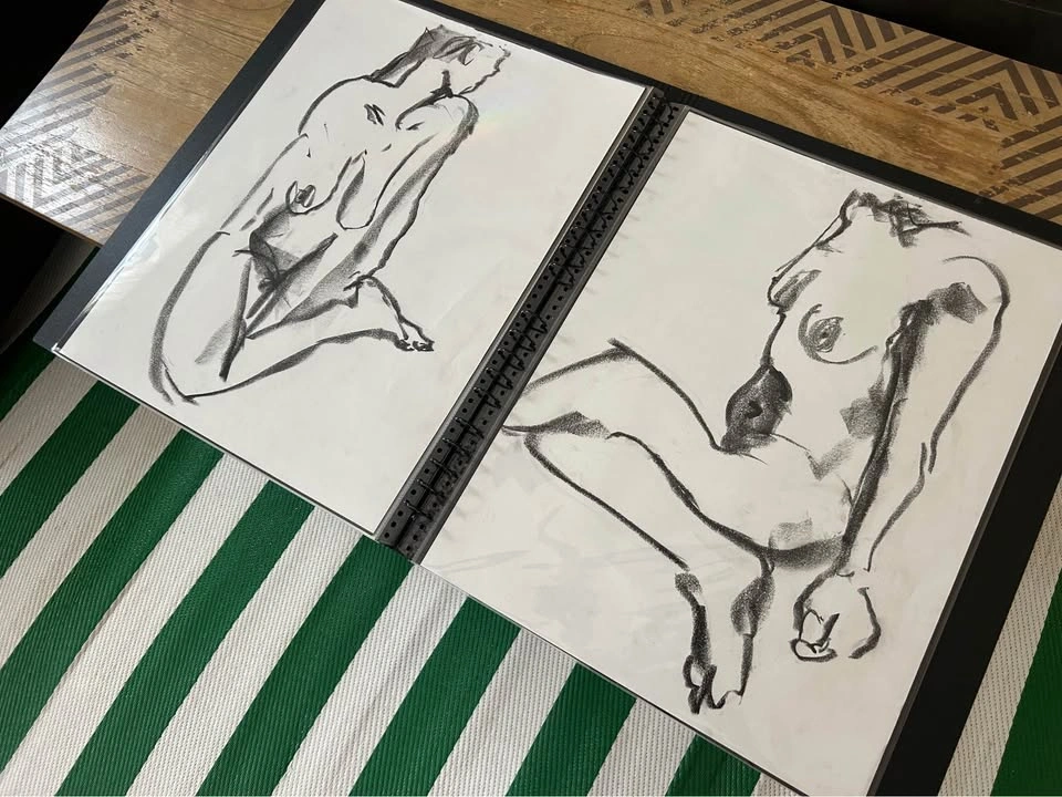 Charcoal Figure Drawing - Original - Wall Art - 18x24” - photo 3