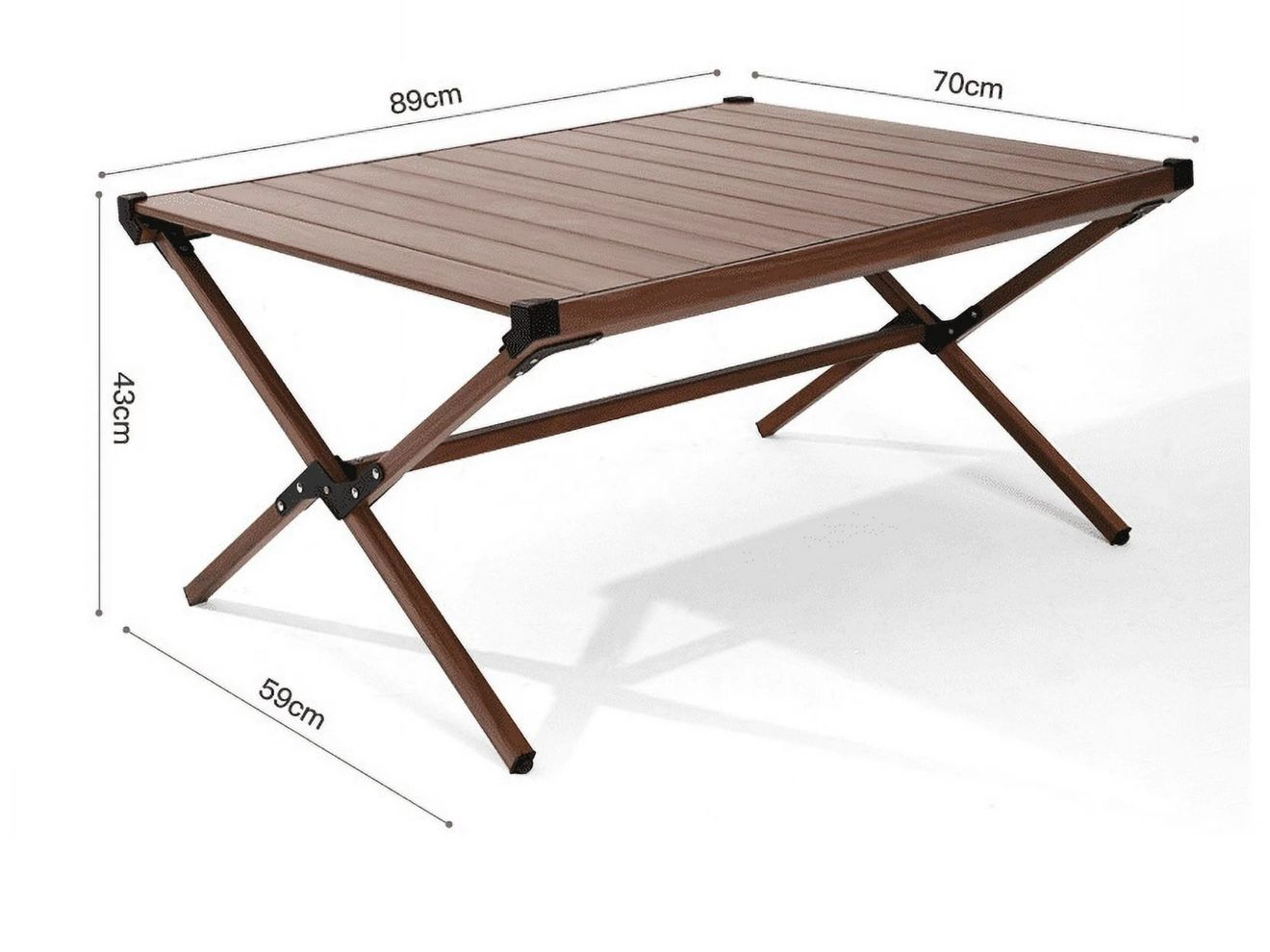 ALUMINUM ROLL-TOP TABLE
