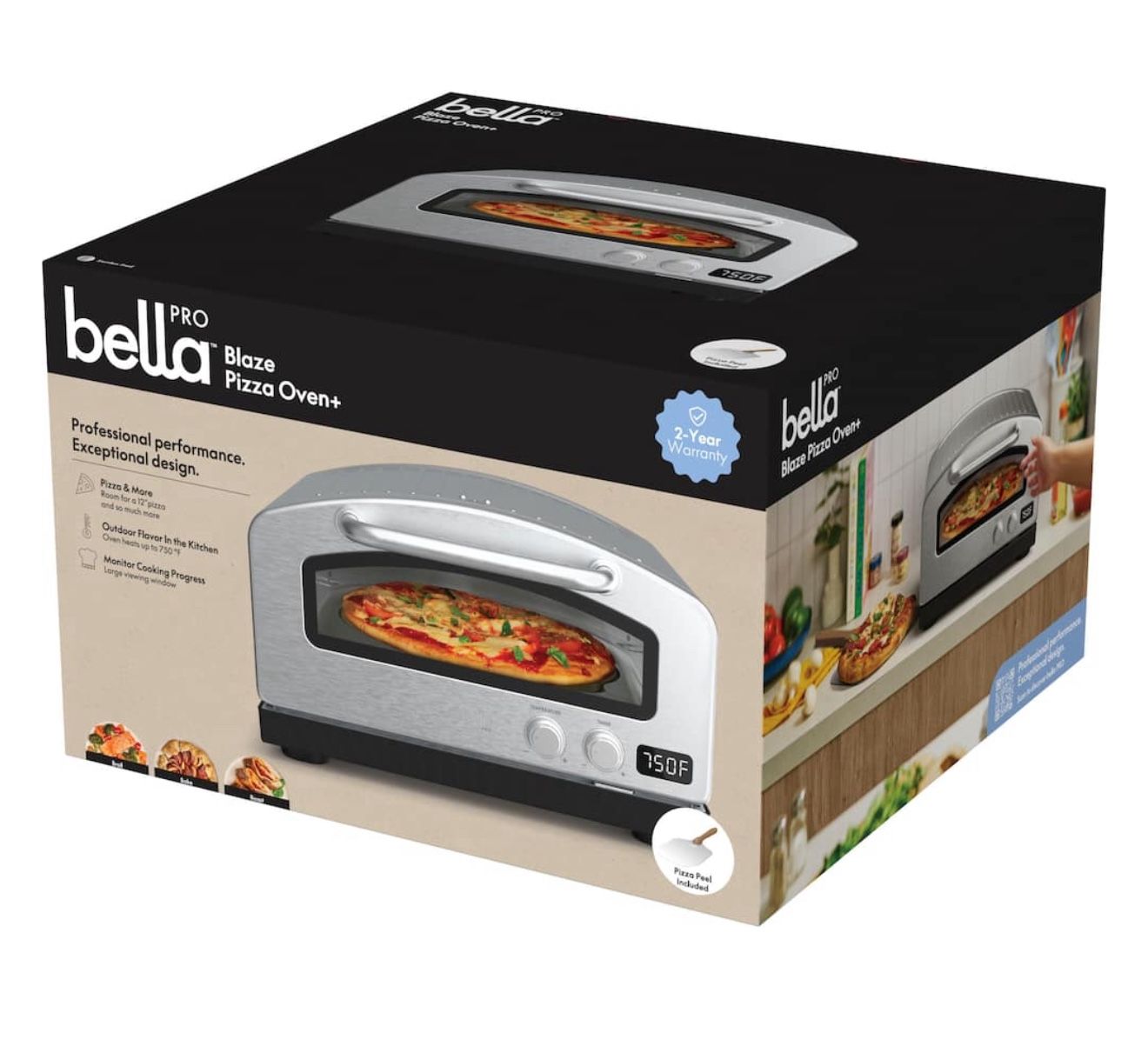 bella PRO - Blaze Oven+: Pizza, Broil, Bake & Roast - Stainless