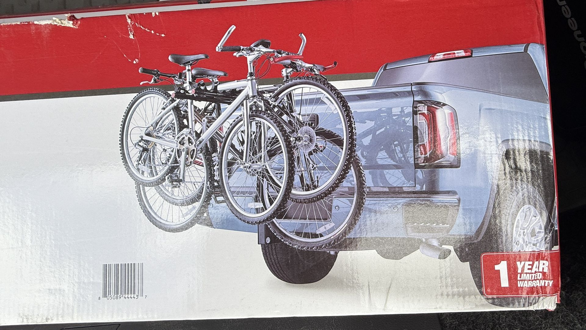 Hyper Tough 120lb Hitch-Mounted Folding 4-Bike Carrier