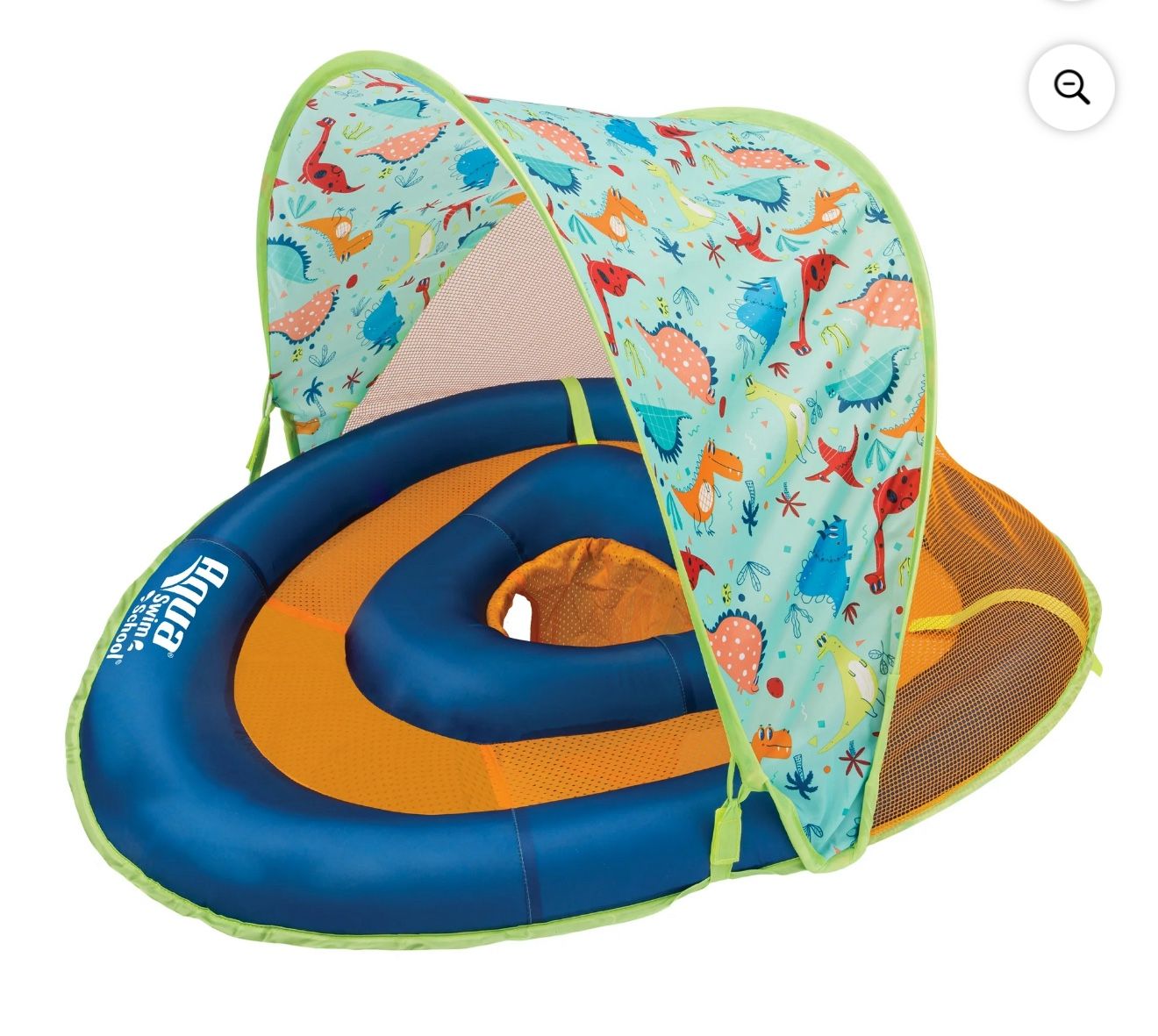 Aqua Swim School Grow-with-Me Baby Pool Float Boat, Blue Dino - photo 2
