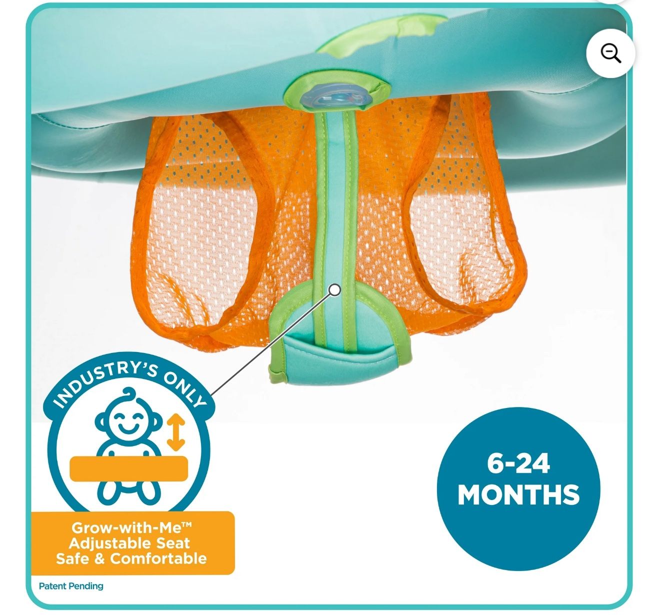 Aqua Swim School Grow-with-Me Baby Pool Float Boat, Blue Dino - photo 3