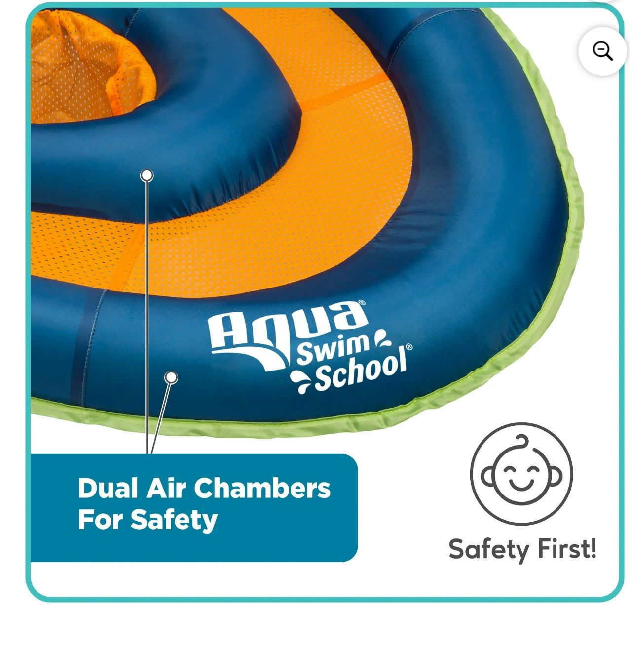 Aqua Swim School Grow-with-Me Baby Pool Float Boat, Blue Dino - photo 4