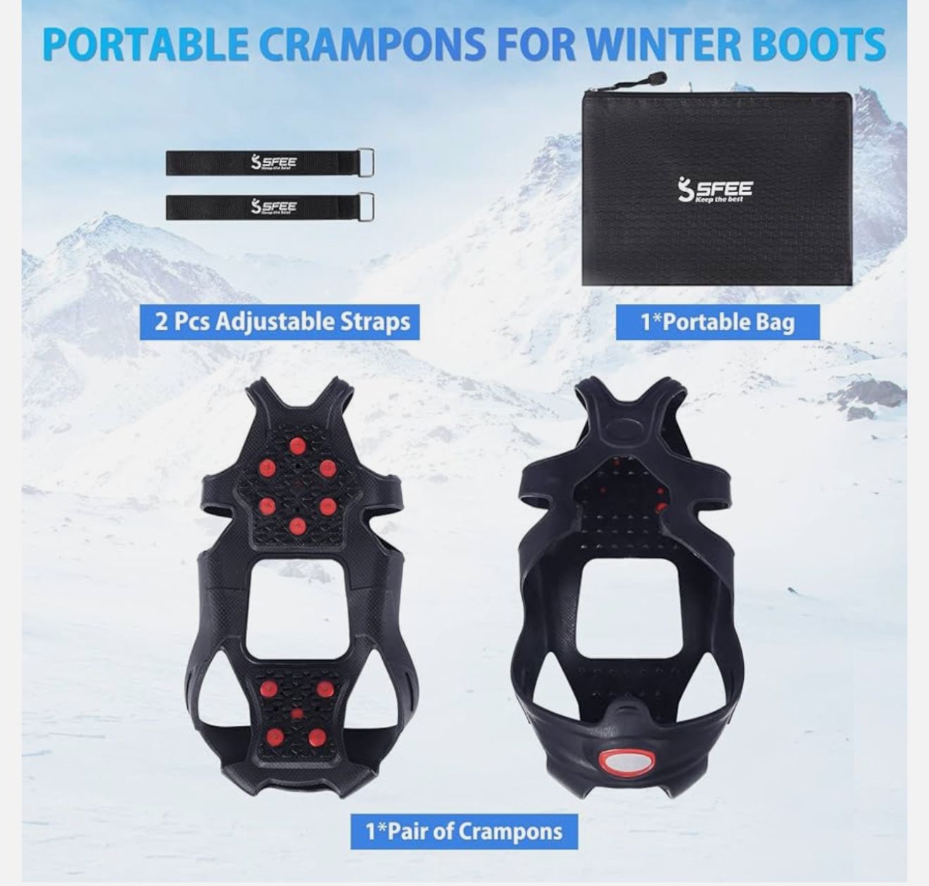 Stay Safe From Slippery Ice Shoe/boot Cleats