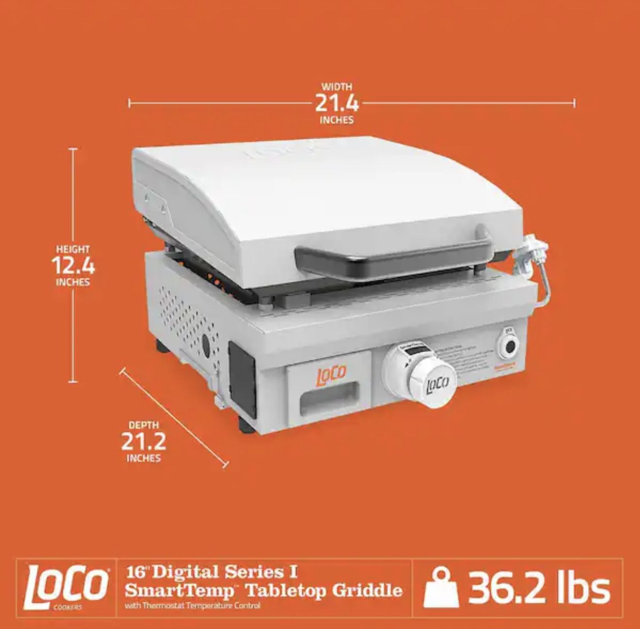LOCO Series I 16 in. 1-Burner Portable Tabletop Griddle - photo 3