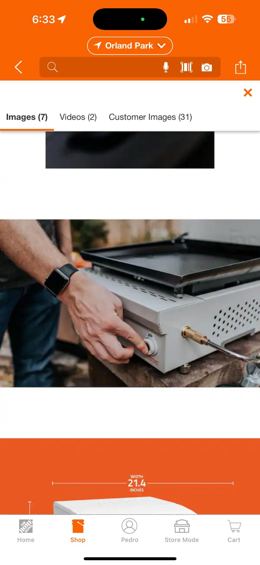 LOCO Series I 16 in. 1-Burner Portable Tabletop Griddle - photo 5
