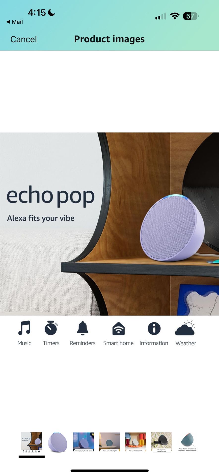 Amazon Echo Pop Your Choice Of Color - photo 2