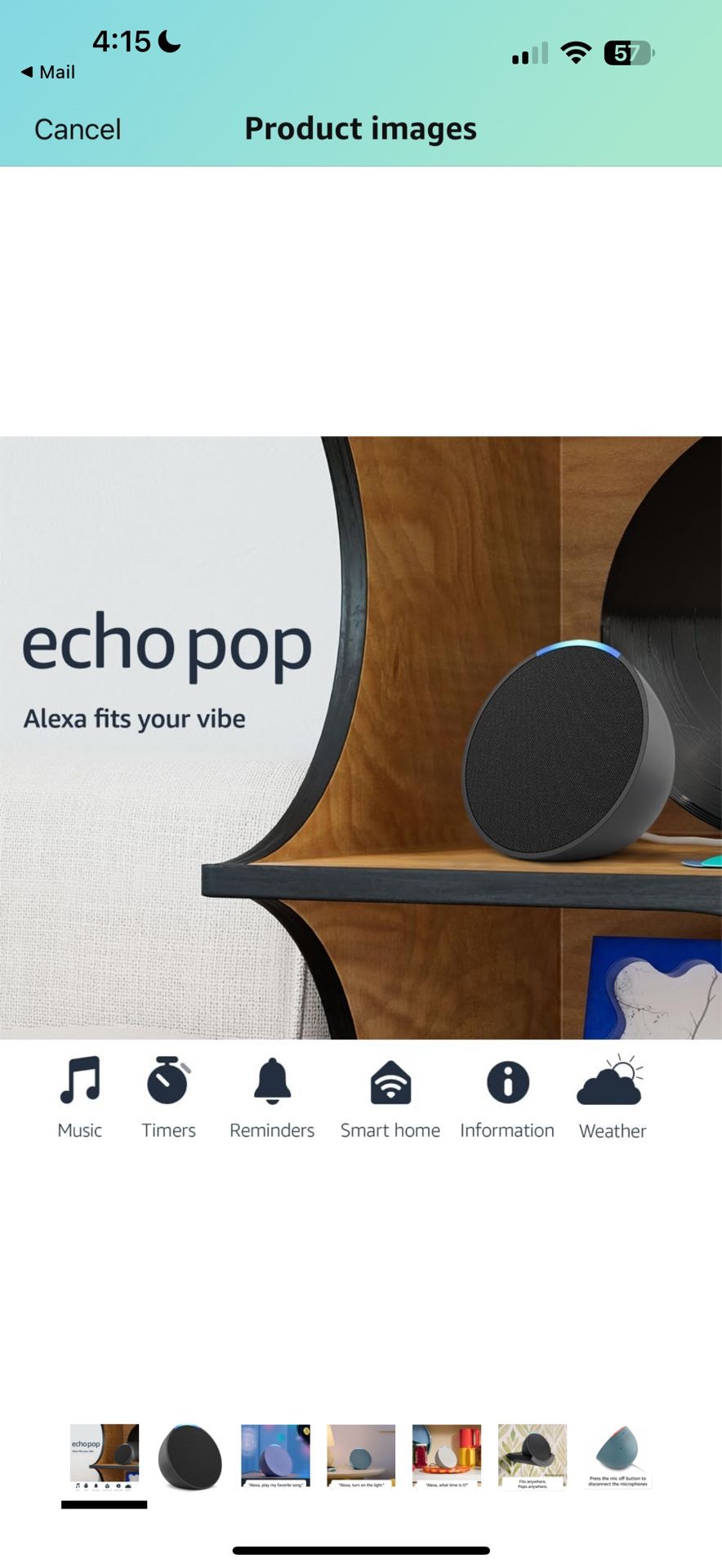 Amazon Echo Pop Your Choice Of Color - photo 3