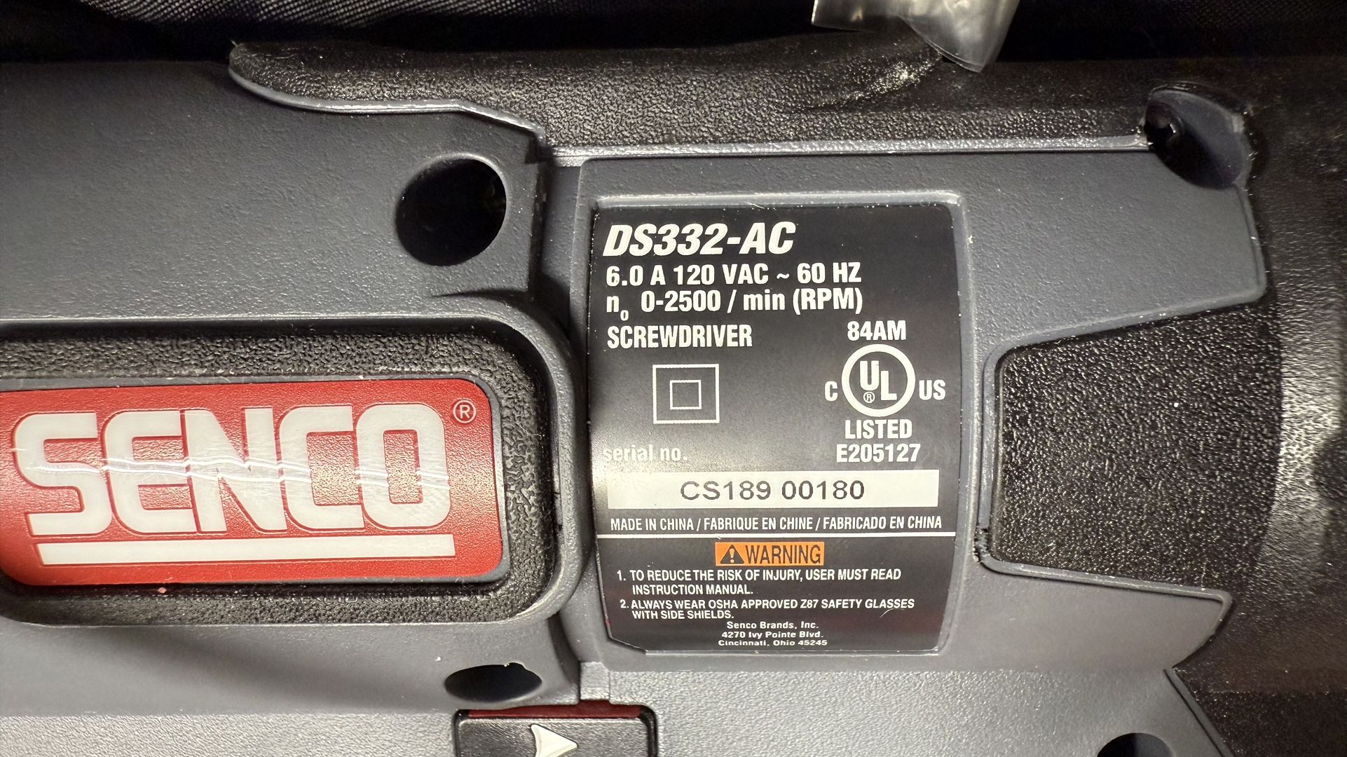 SENCO DS332-AC Auto Feed Screwdriver - photo 2