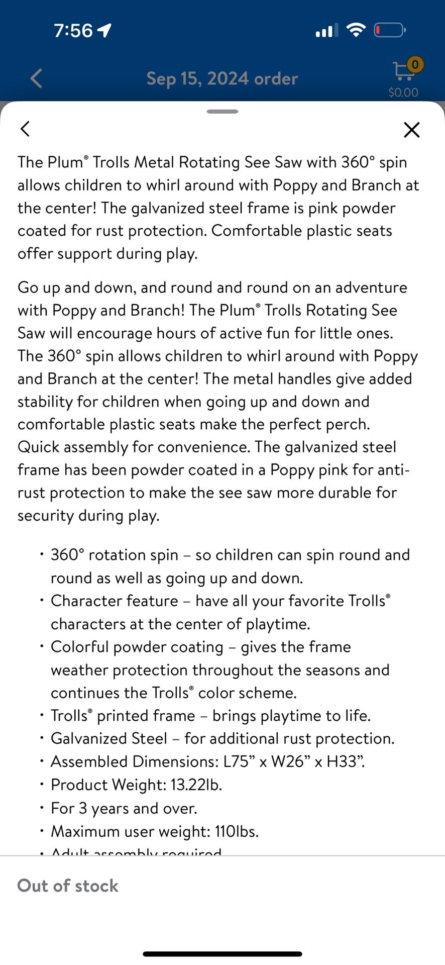 Trolls Metal Rotating See Saw with 360° spin - photo 2