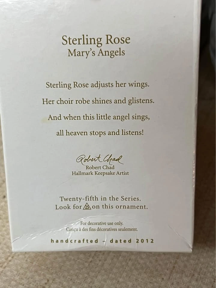 Hallmark Keepsake Sterling Rose - Mary’s Angels ornament 2012 - photo 2