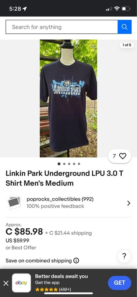 Mint condition Linkin Park Underground 2000s DC shirt - photo 4