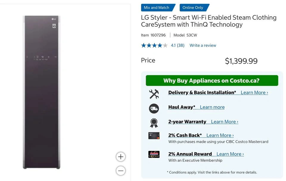 LG Styler Smart Steam Clothing Care System (Mirror Finish) - photo 2