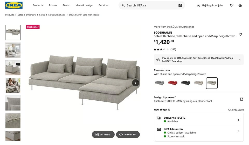 IKEA SÖDERHAMN sofa - photo 3