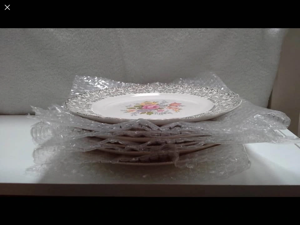 Set of 6 plates 22k gold rim - photo 2