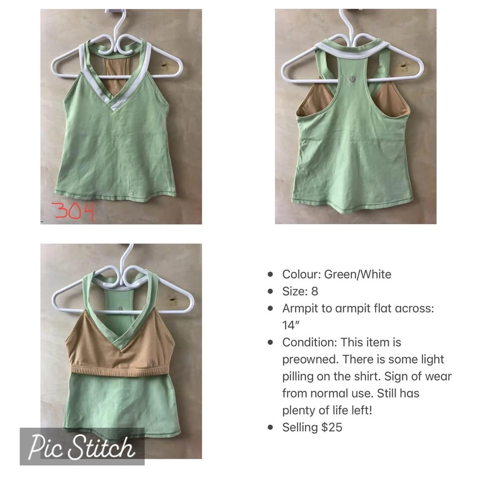 Lululemon light green tank top size 8 - photo 4
