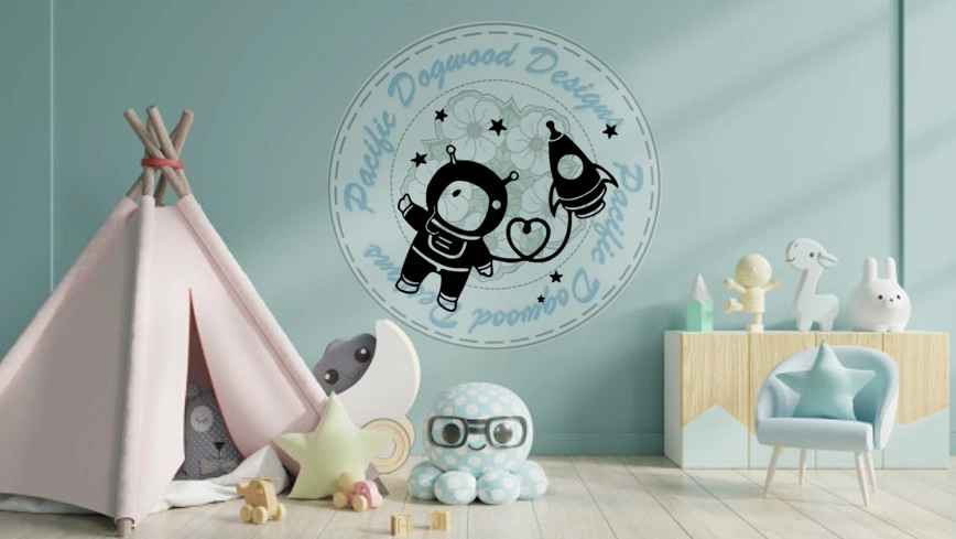 SPACE ASTRONAUT WALL DECAL - photo 2
