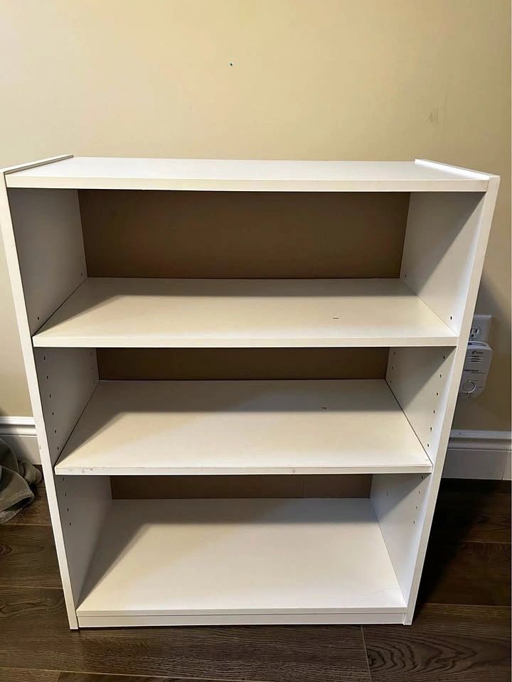 White 3-Shelf Bookcase