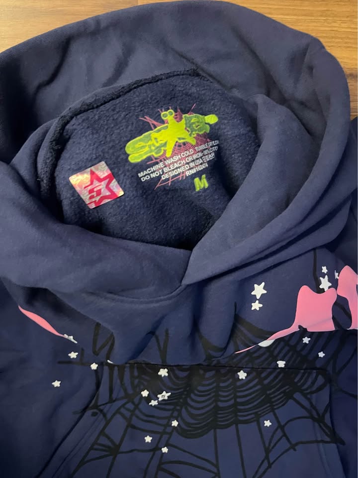 Navy blue Sp5der Hoodie (price is negotiable) - photo 4