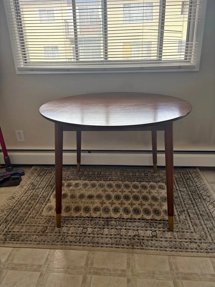 Structube Round Wooden Dining Table