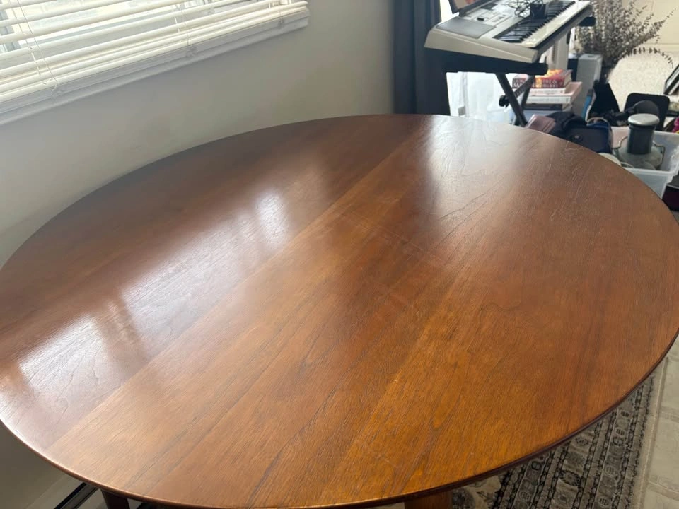 Structube Round Wooden Dining Table - photo 3