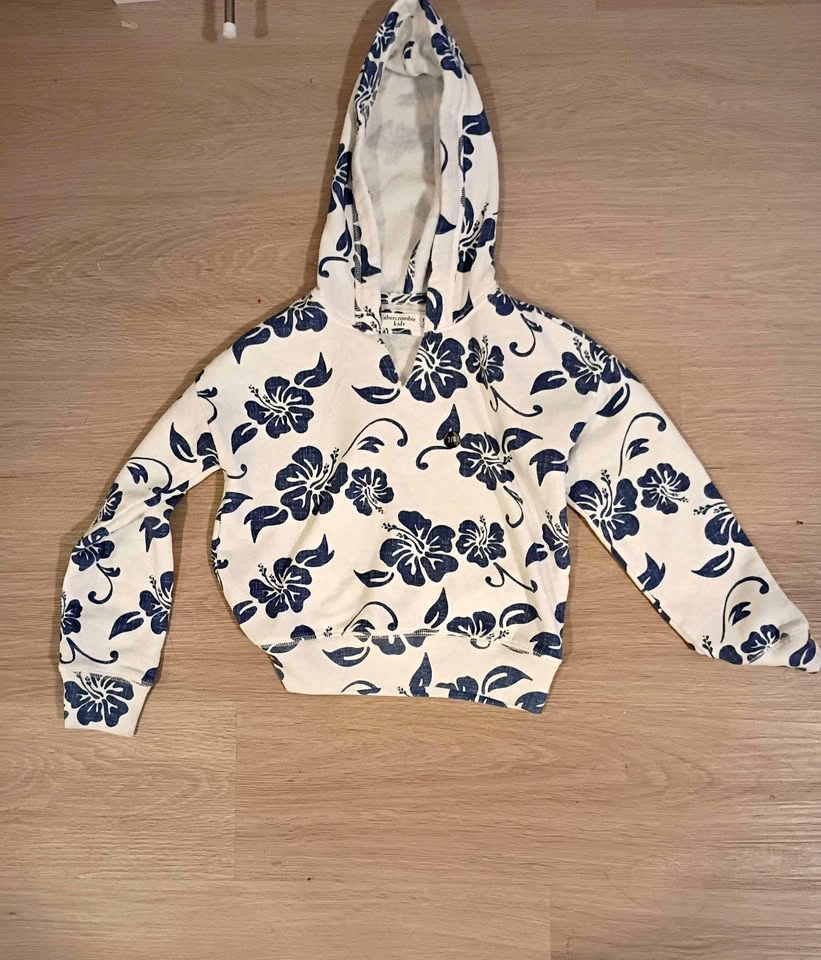 Blue floral pattern Abercrombie kids hoodie