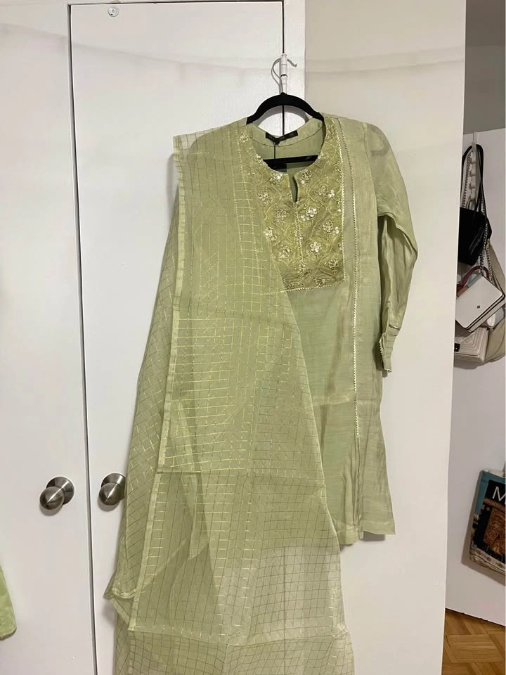 GREEN/GOLD SHALWAR KAMEEZ - photo 5