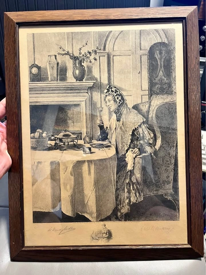 Antique 1800s W. Dendy Sadler Signed Steel Engraving - Framed