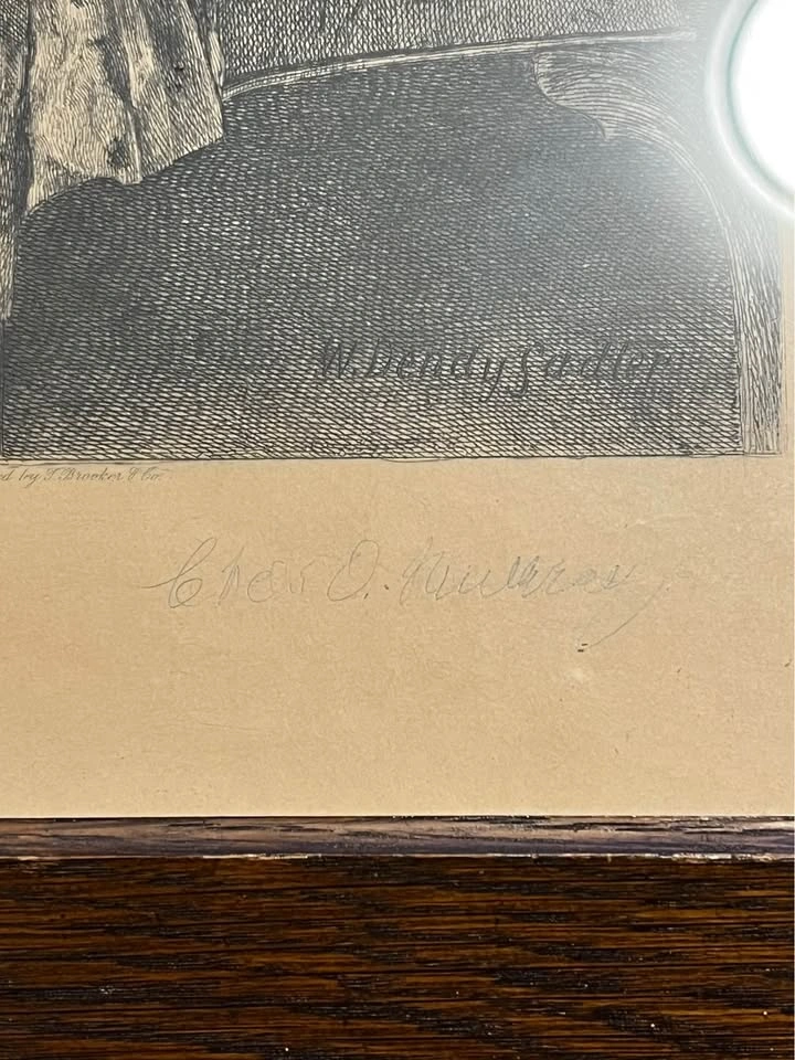 Antique 1800s W. Dendy Sadler Signed Steel Engraving - Framed - photo 2