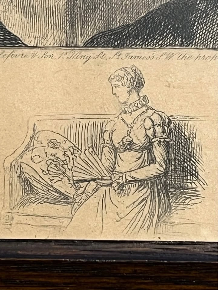 Antique 1800s W. Dendy Sadler Signed Steel Engraving - Framed - photo 4