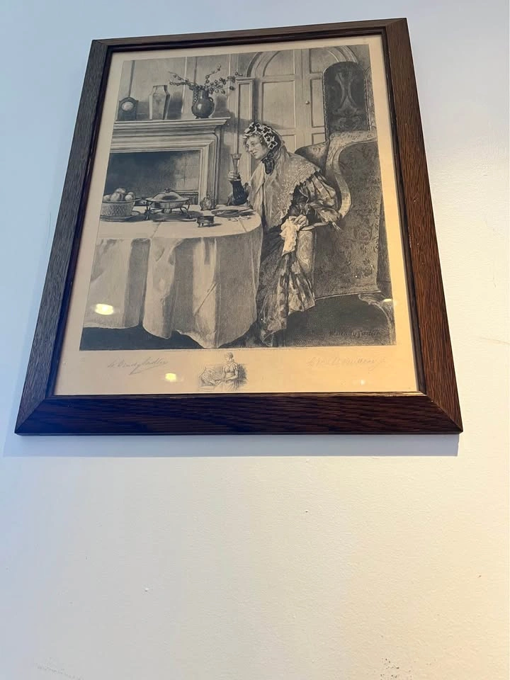 Antique 1800s W. Dendy Sadler Signed Steel Engraving - Framed - photo 5