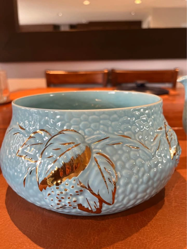 Vintage Wade England "Golden Turquoise" Tea Set - 5 Piece - photo 3