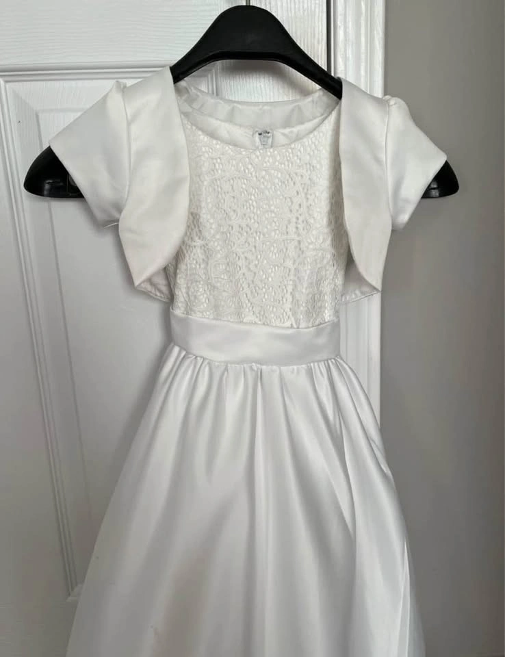 Girls White Dress - photo 4
