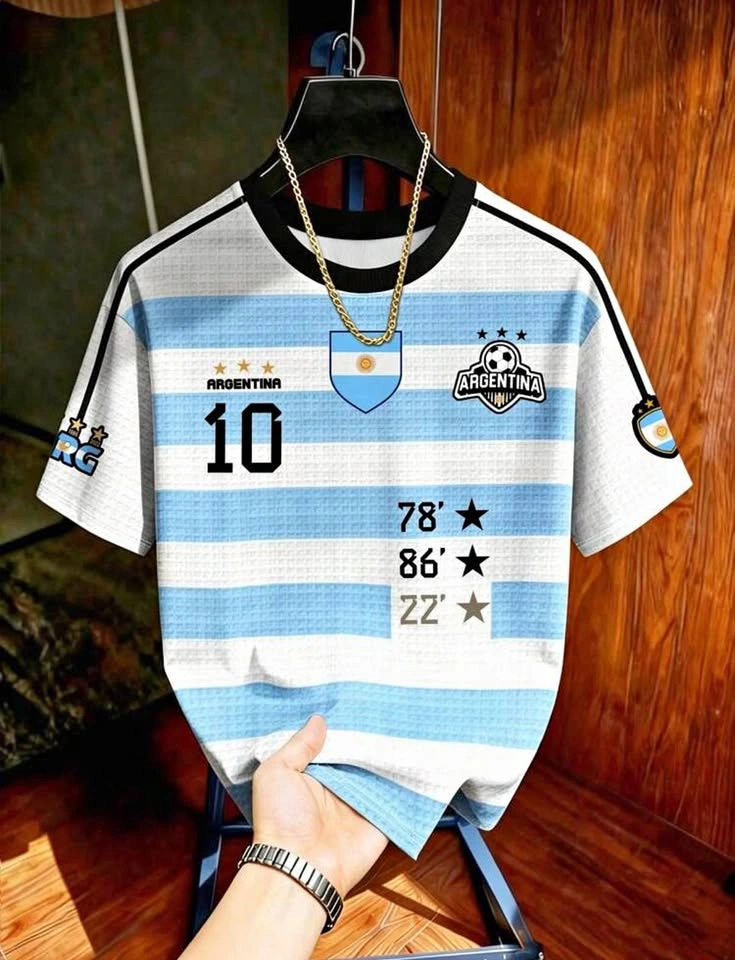 Argentina #10 Messi Inspired Soccer Jersey – Brand New Size L
