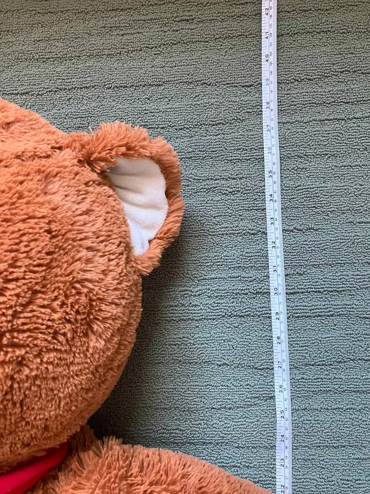 Big Brown Teddy Bear with Red Scarf - 42 inches - photo 2