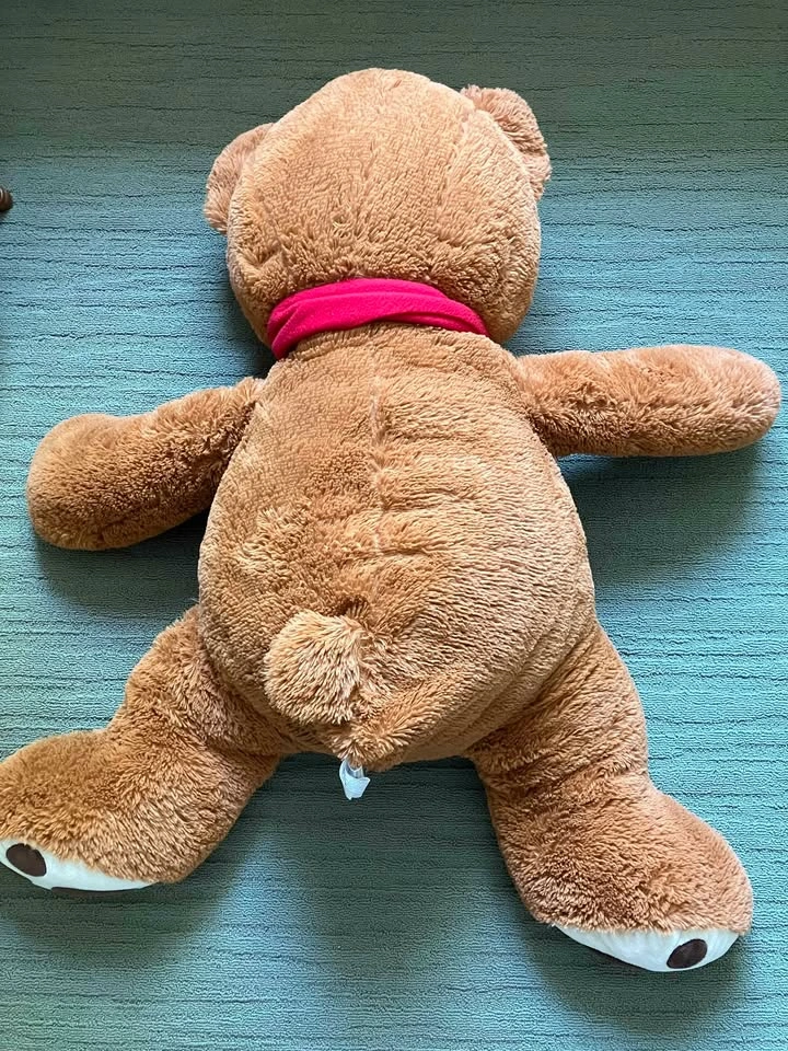 Big Brown Teddy Bear with Red Scarf - 42 inches - photo 3