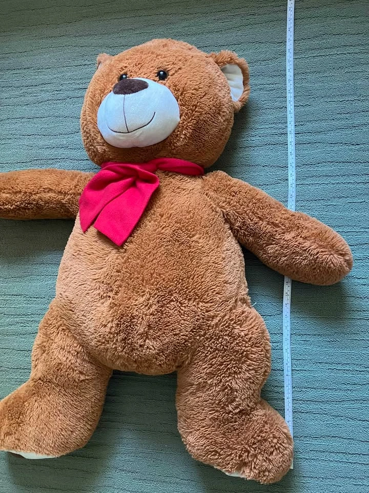 Big Brown Teddy Bear with Red Scarf - 42 inches - photo 4